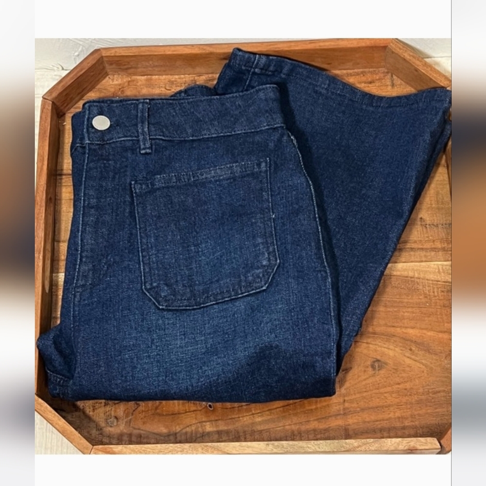 Ann Taylor Dark Blue Denim Jeans Sz 14 - Picture 2 of 4